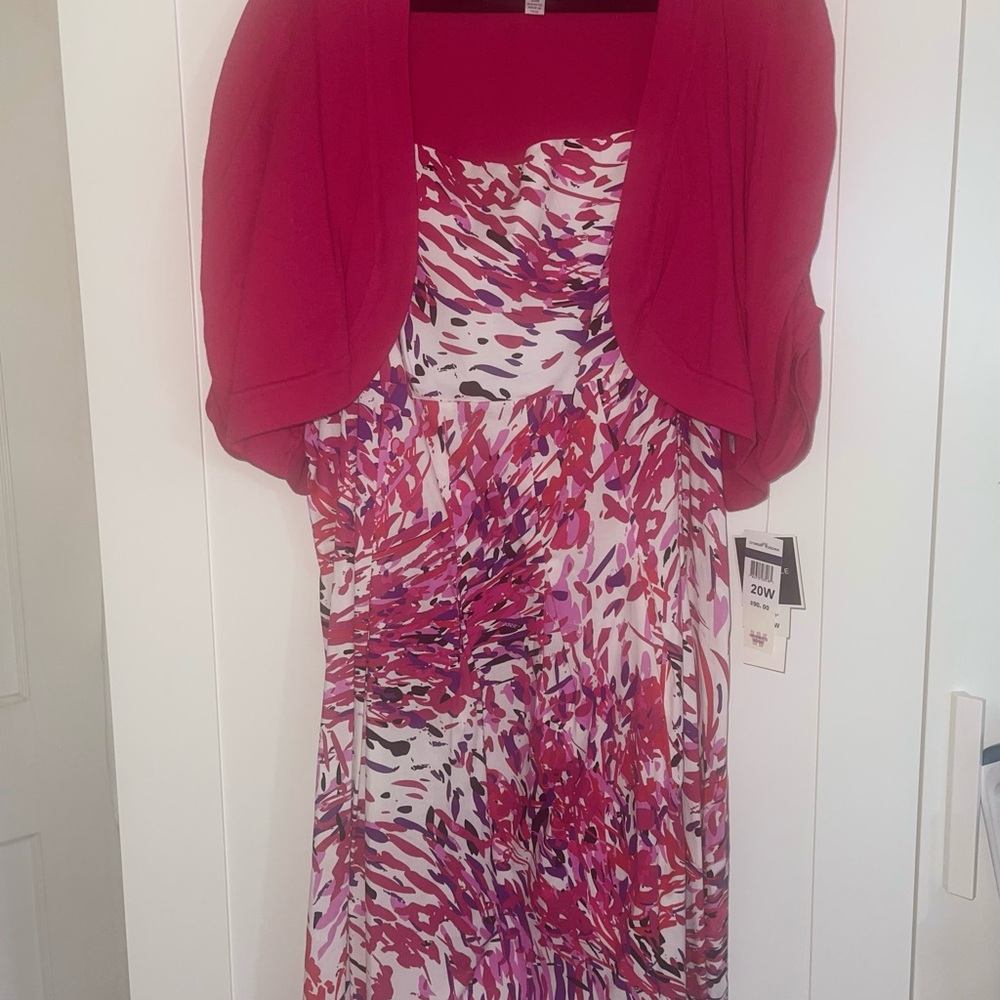 R&K Red and Pink Maxi Dress